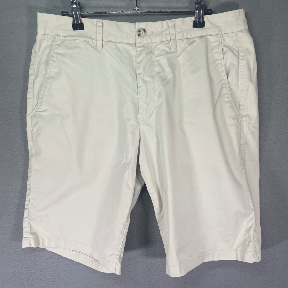 Bonobos Chino Shorts Mens 31 Beige Stretch Flat Front 11 Inseam 18194-KH147